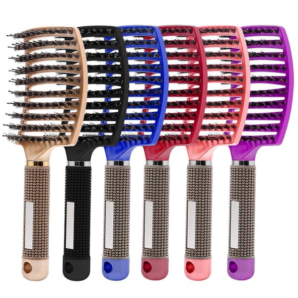 2st Big Bend Comb Pig Mane Massage Comb F