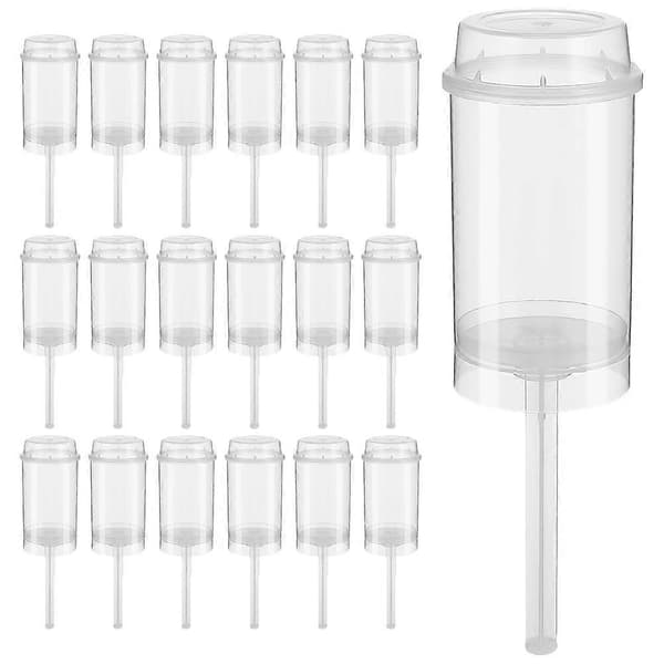 40 stk. runde klare push-up kagebeholdere til is og ispinde 17X5CM Transparent