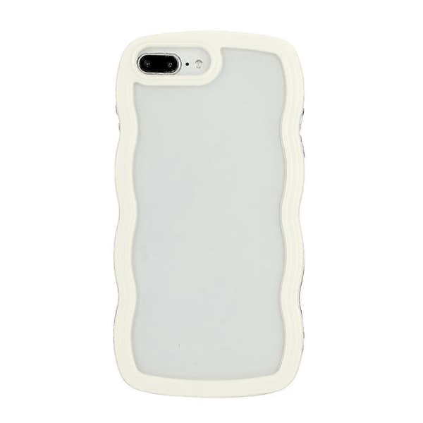 Candy Color Wave TPU Klart PC Telefoncover til 7 Plus / 8 Plus White