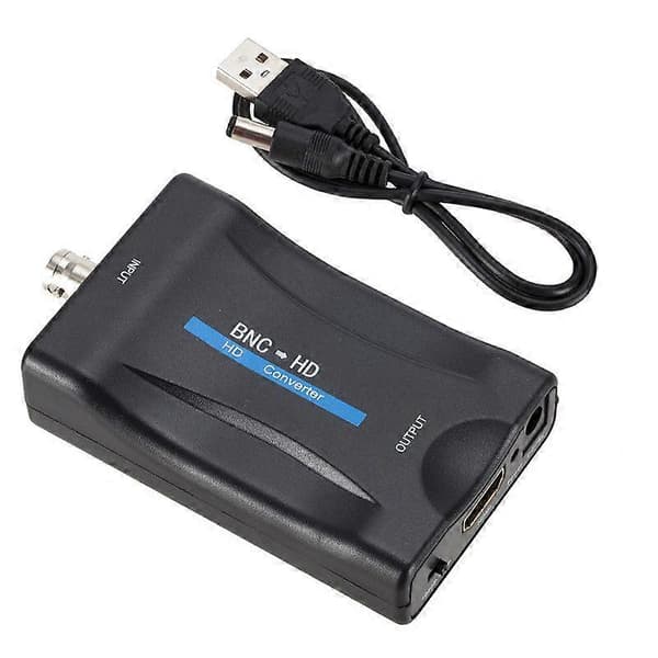 SCART til HDMI Adapter 1080P HD Video Audio Upscale Konverter Sort