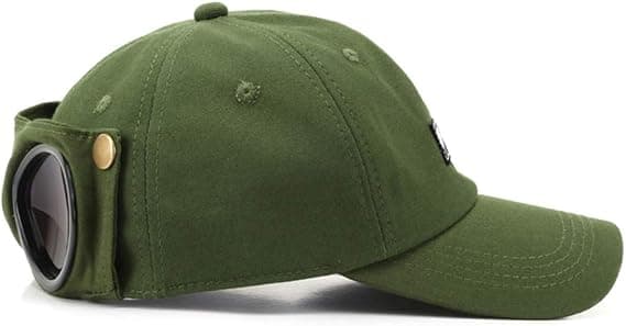 Baseballcap Pappa Hatt Utendørscap med Anti-UV Øreklaffer Trooper Trapper Pilotbrillecap for Kvinner og Menn