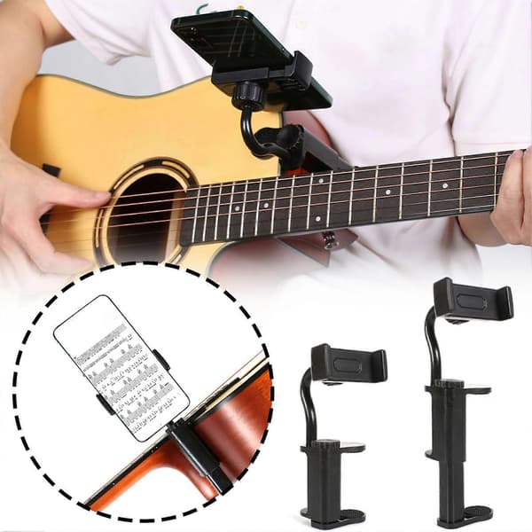 Akustisk gitartelefonfeste for innspilling av musikk 360° rotasjon for perfekte visningsvinkler Musikkstudiofølge