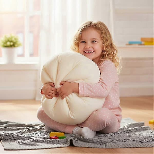 Bullemjukis Kudde 45cm - Mjuk Dumpling Gosedjur - Soffa Säng Dekoration butter 45cm