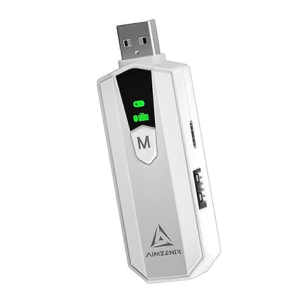 AX200PRO Tastatur Muse Adapter, Højtydende Konverter Vit