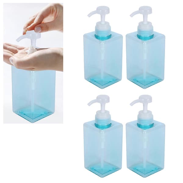 4 st påfyllningsbara skumtvålpumpar, 450 ml pumpflaskor