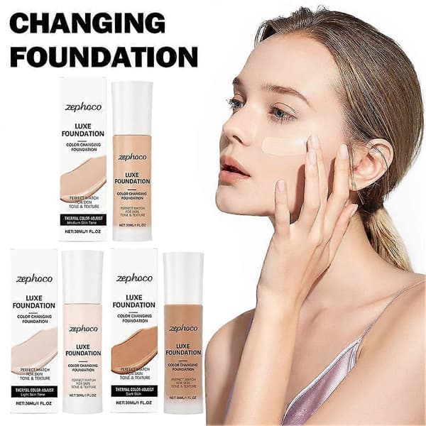 zephoco Färgskiftande Foundation Utjämnande Dark skin tone 30ml
