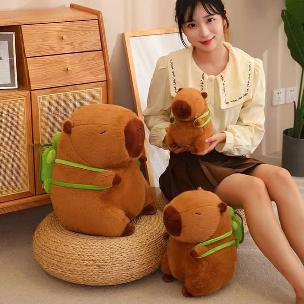 25-60 cm Sød Capybara Plyslegetøj Simulation Capybara Fluffy Dukke Internet Berømthed Dyr Bløde Tøjdyr Værelsesindretning Børnegave 2 Height 25cm