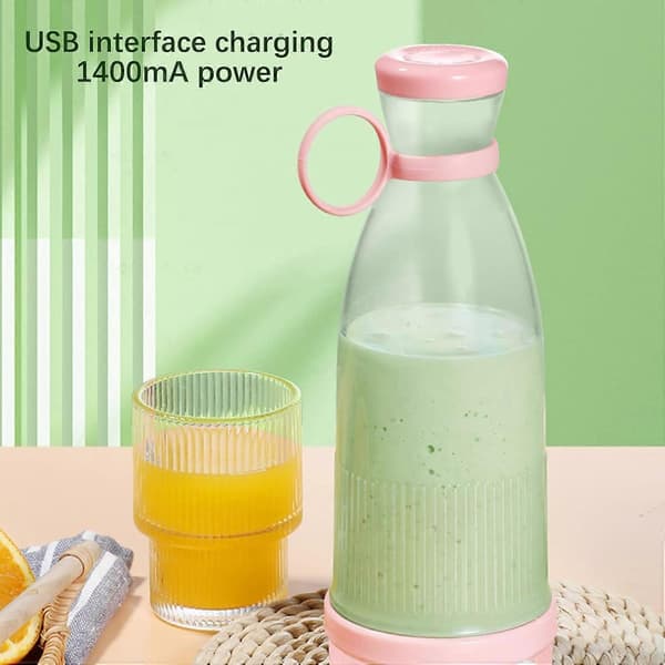 Bærbar blender 380 ml USB oppladbar seks rustfrie stålblader Mini smoothie- og shakekopp