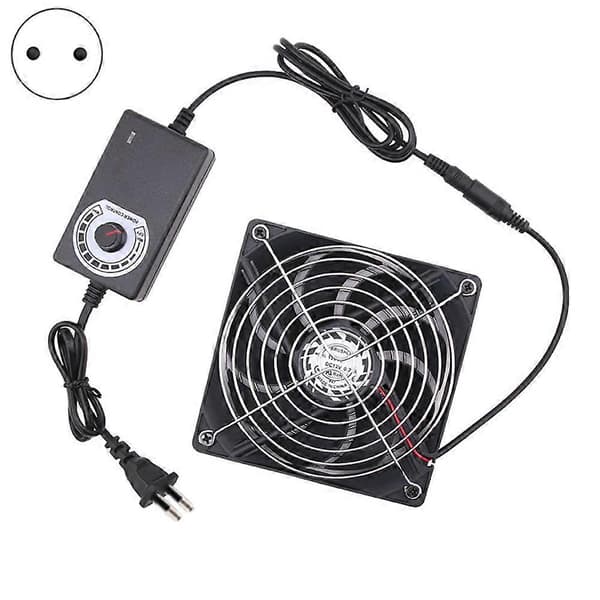 Højhastigheds aksial muffinventilator, variabel hastighed aksial muffinventilator til pc med controller til gør-det-selv-køling, ventilation, udstødning EU Eu plug