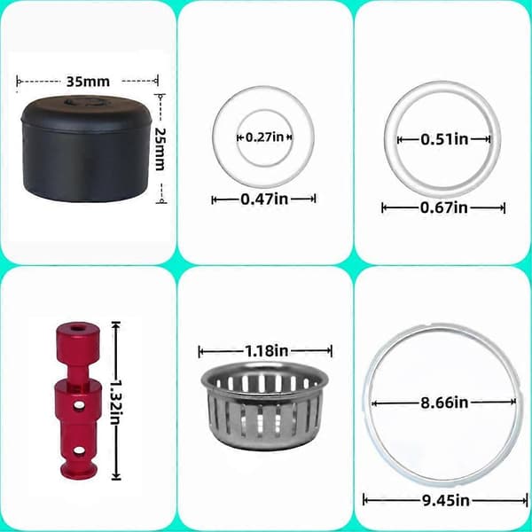 Reservedeler til Instant Pot Pro/Pro Plus 6 QT, Duo Evo Plus 6 QT, dampventil, tetningsring, flottørventil