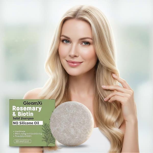 GleamXi Rosmariini Biotiini Kiinteä Shampoo Kosteuttava - 60g
