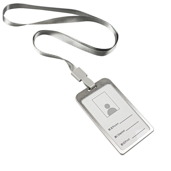 Card holder with strap, Silver Silver silver