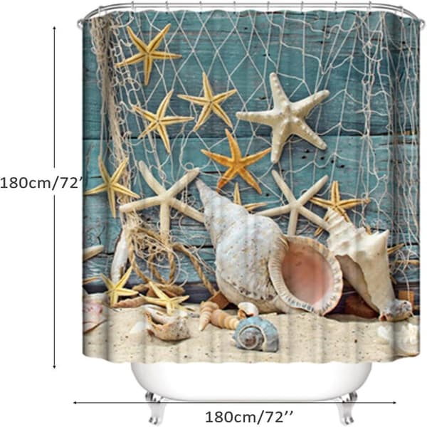 Dusjforheng, dusjfor av stoff, Ocean Shower St