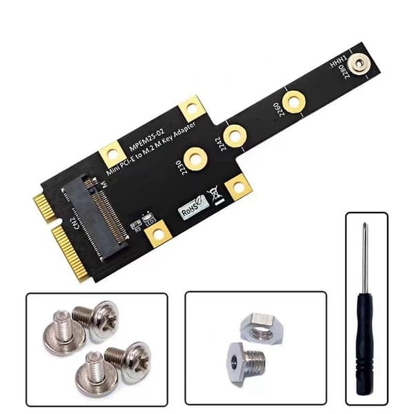 NVME SSD til MINI PCI-E Adapterkort M.2 NGFF NVME KEY M til MINI PCIE Multifunksjonsmodul