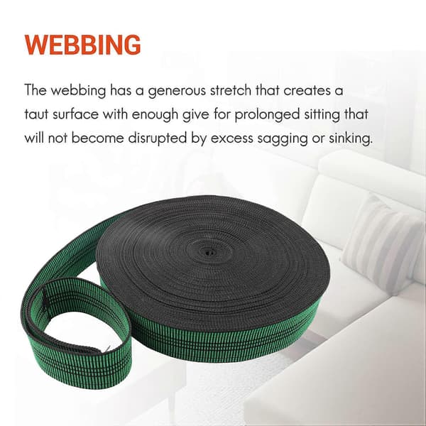 Båndpolstring Stræk Webbing Polstring Sofa Stol Møbelreparation Elastisk Sofamateriale Udskiftning