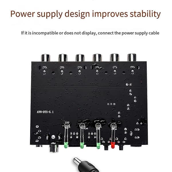 Dekoder 5.1 Kanal DTS for AC-3 Kildekode PCM Digital Fiber Koaksial til Analog Lydmodul