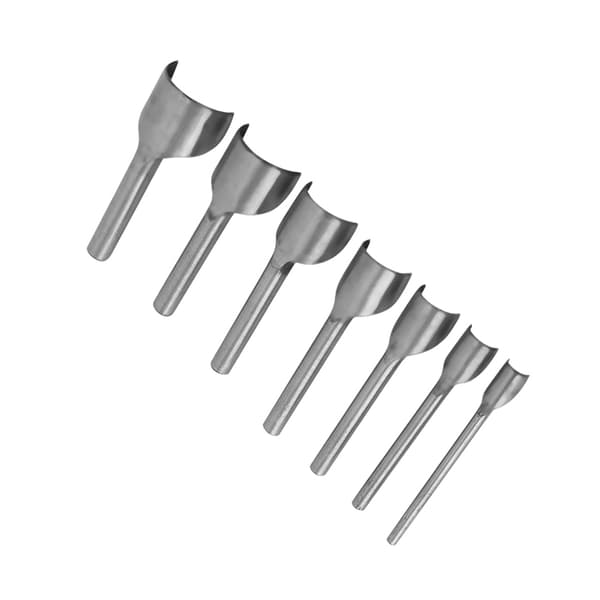 7 Pcs Leather Craft Half-Round Punch Set, Belt End Cutter Tool for Home DIY Sewing, 10-40mm