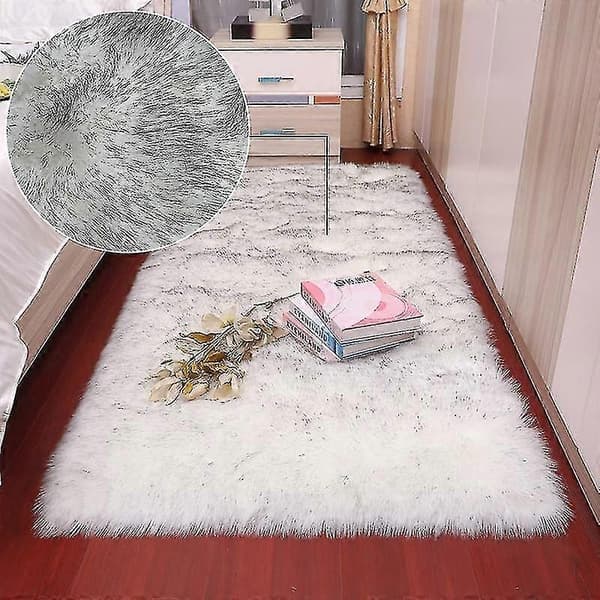 Tæppe til stue 160x230 moderne plys blødt fluffy soveværelse sengetæpper bugt