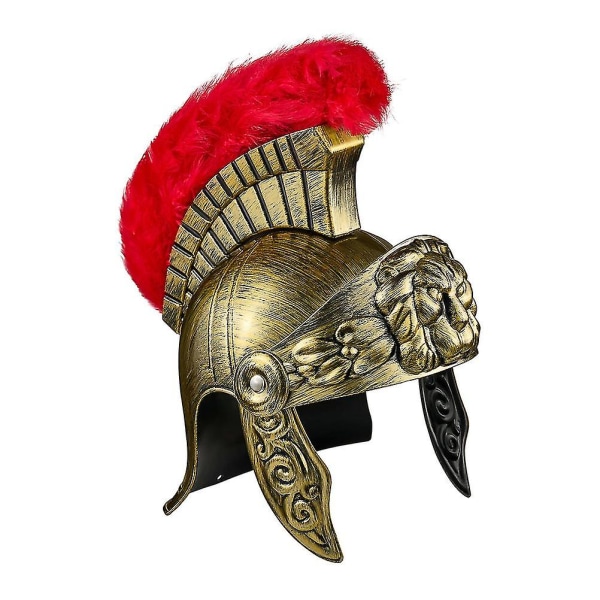 Roman Helmet Gold Warrior Roman Fighter Cosplay Kostym Perfekt tillbehör för män och kvinnor