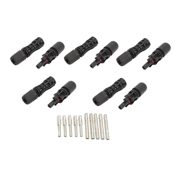Solarkontakt 5 par IP67 Vanntett 1500V 30A Hann Hunn PV Panel Plug Kit