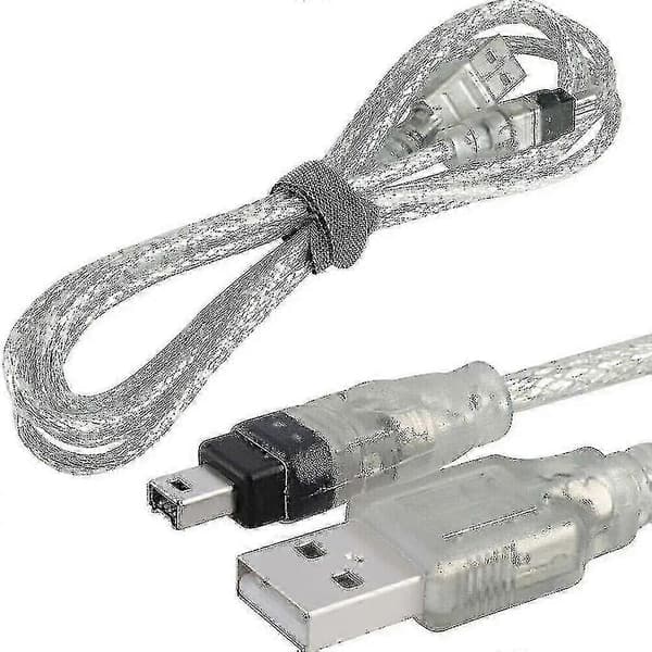 USB & Firewire IEEE 1394-kabel för Mini DV HDV-videokamera till PC-redigering
