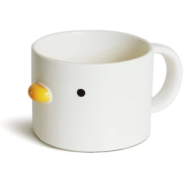Hauska kana-kahvikuppe, käsin lasitettu ankka-mukki, turvallinen keramiikkamaito-latte-mukit