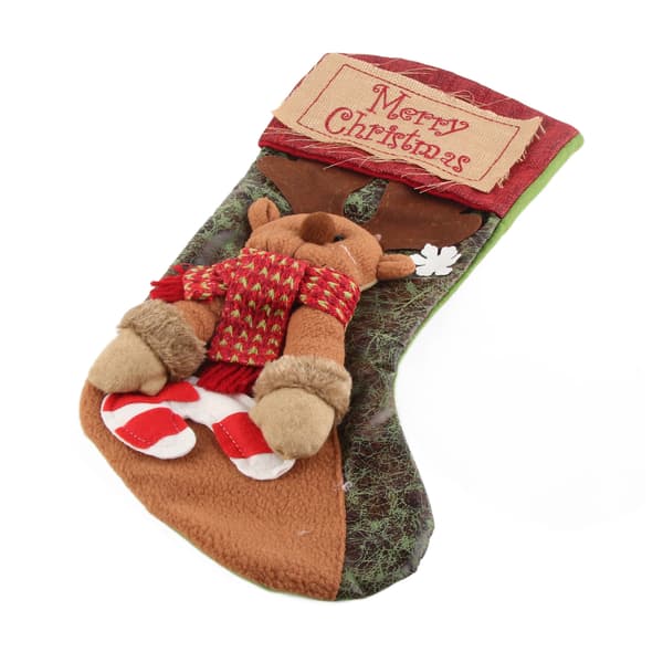 Personalized Moose Christmas Stocking Handmade Gift Exchange Party Favor Hanging Decor