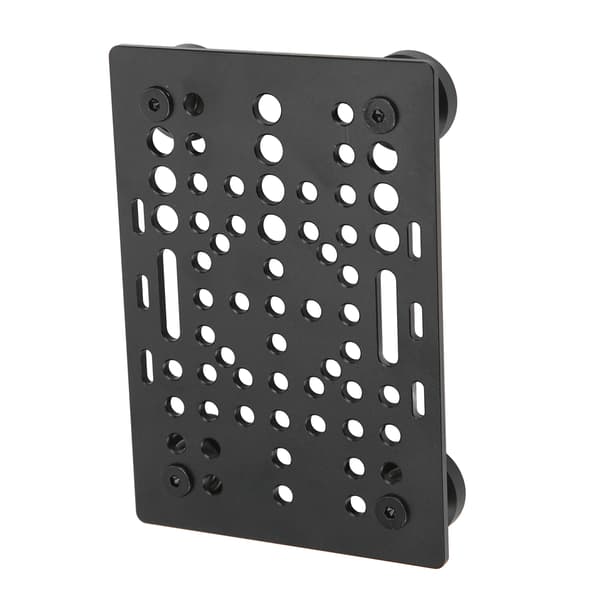 Gantry Plate Aluminum High Strength Gantry Board Black Anodized 3D Printer Linear Universal Guide for Milling Machine Board with 4 Plastic Wheels and