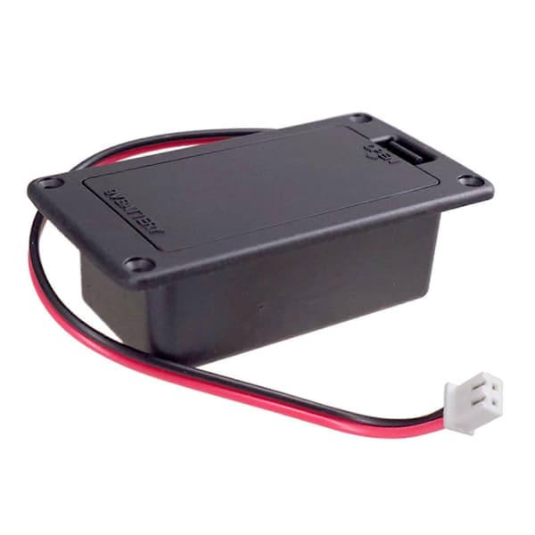 9V Batterifodral Svart för Elgitarr Bas Förvaringsskydd