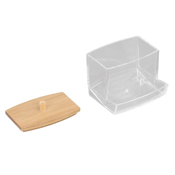 Cotton Swab Box Robust Durable Transparent High Smoothness Practical Storage Box with Lid