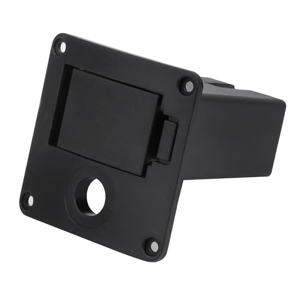 PU-läder Elgitarr Bas Pickup 9V Batterilock Hållare Fodral Väska Organizer Box (#01)