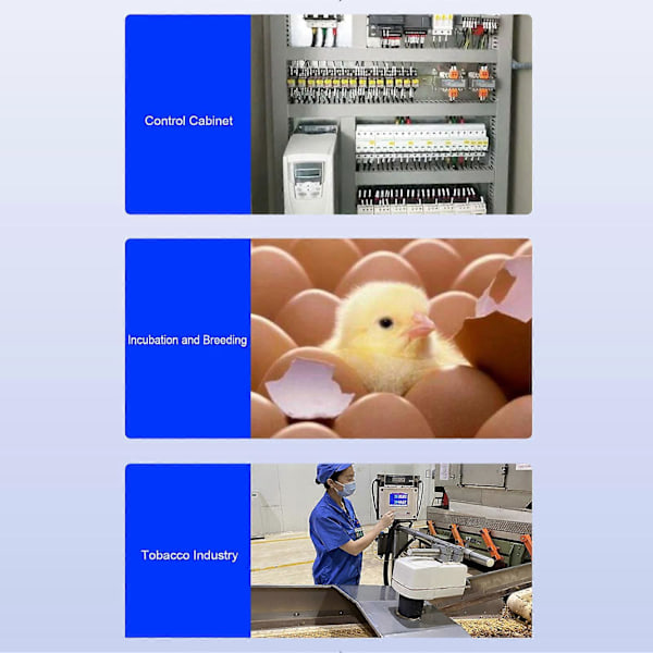 Temperatur- og fuktighetsregulator -20~60 0~100.0%rh LCD-skjerm Humidistat Termostat AC 110220v EU-plugg