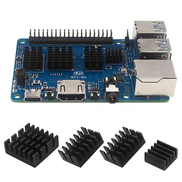Chipset Kylare Tyst Snabb Värmeavledning Mini Banana Pi M5 Aluminium CPU Chip Termisk Pad för Elektronisk Utrustning