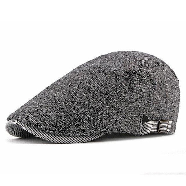 British cotton and linen golf cap - Black