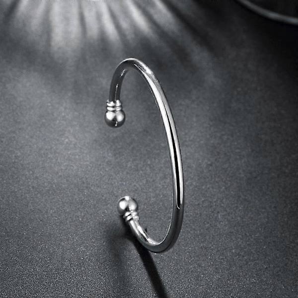 Armband Mode Enkel Öppen Armband Två Pärlor Manschett Smycken för Kvinnor