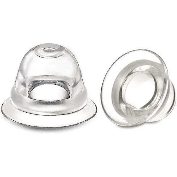 Niplette 4-pack osynliga sugkoppar för platta och inverterade bröstvårtor - Tillverkad av silikon av livsmedelskvalitet - 100% silikon (bröstvårtslås med portabelt fodral)