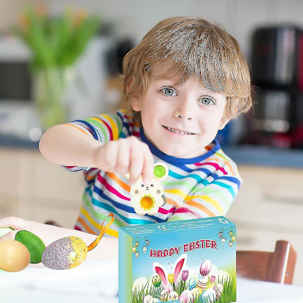 Påsk Blind Box Unzip Leksaker Barn Påskägg Färgglada Glitter Skumägg Påskkanin