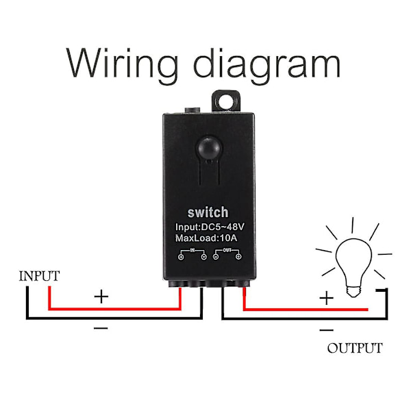 433MHz trådlös fjärrkontrollbrytare, DC12V/24V/48V/72V 40A relä RF-brytare med 328FT lång räckvidd fjärrkontroll