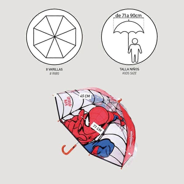 Sateenvarjo Spider-Man Punainen PoE 45 cm