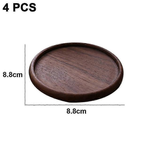Absorberende coasters i akasietre for drikker med sklisikker base