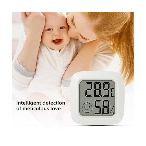 Mini LCD Digital Termometer Hygrometer Magnetisk Temperaturmätare Fuktighetssensor Väderstation