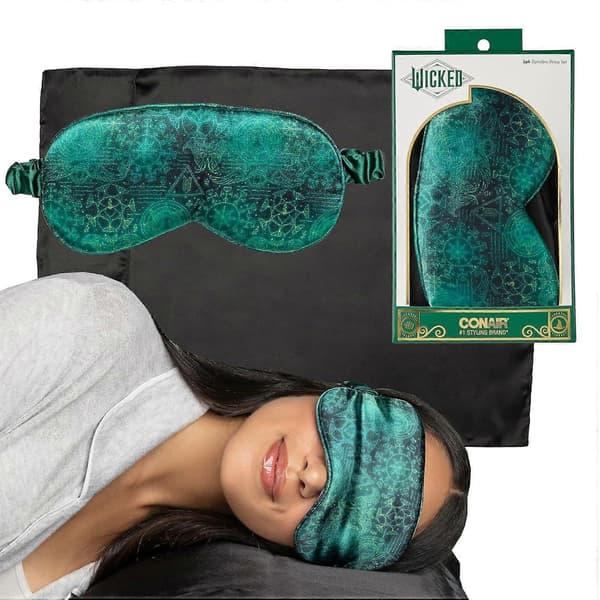 Wicked Elphaba Satin Sovset - 1 Örngott & 1 Sovmask - Presenter till henne -