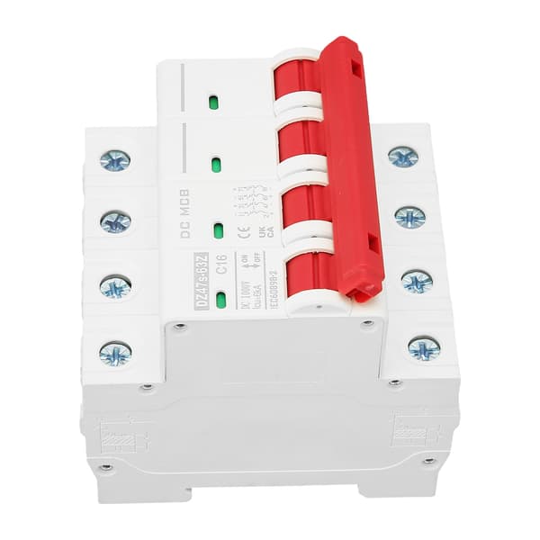 DC-miniatureafbryder 4P solcelleanlæg 16A DIN-skinne montering 6000A segmenteret kapacitet DC1000V DZ47s 63Z C16