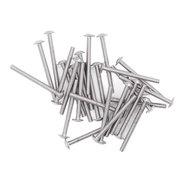 50 stk. Flensede Knapphodeskruer A2?70 Rustfritt Stål Knapphoder Socket Caps Bolter Kit M4x50mm
