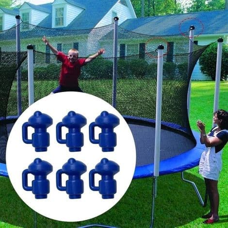 6 stk. diameter til trampolinhegn, sikkerhedsnetstøtter til trampolin, trampolintilbehør, passer til stænger med en diameter på 2,5 til 2,8 cm