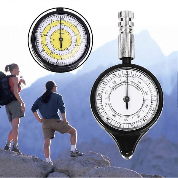 Kartmätare Kartavståndsmätare Odometer Multifunktionell Kompass Kurvmätare Utomhus Klättring Sport Karta R