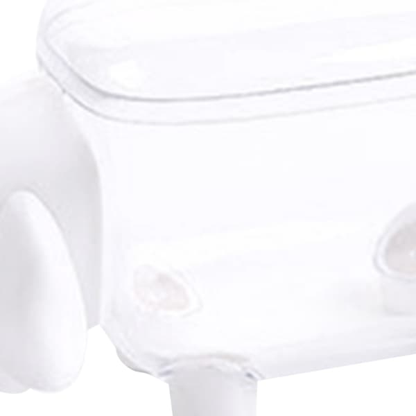 Sheep-shaped Cotton Swab Storage Box, Transparent Toothpick Holder, White Home Decor Organizer