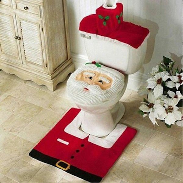 Tomte Toalettlock Tomte Toalettlock + Golvmatta + Vattenbehållare + Pappershållare (Gammalt Toalettlock för Äldre)