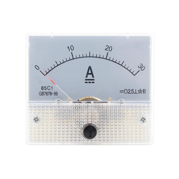 85C1-DC 30A DC Voltmeter Pekehode Analog Amperemeter Panelmåler