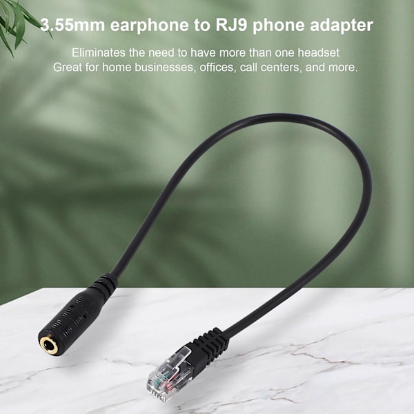 3,5 mm stikprop til RJ9 til iPhone-headset til Cisco kontortelefonadapterkabel